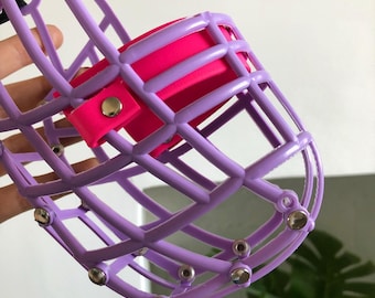 107 Greyhound Basket Muzzle - With BioThane nose band