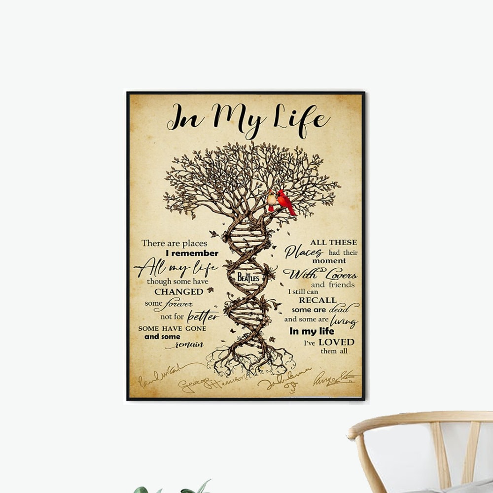The Beatles Poster In My Life Lyric Poster Music Favorite Etsy