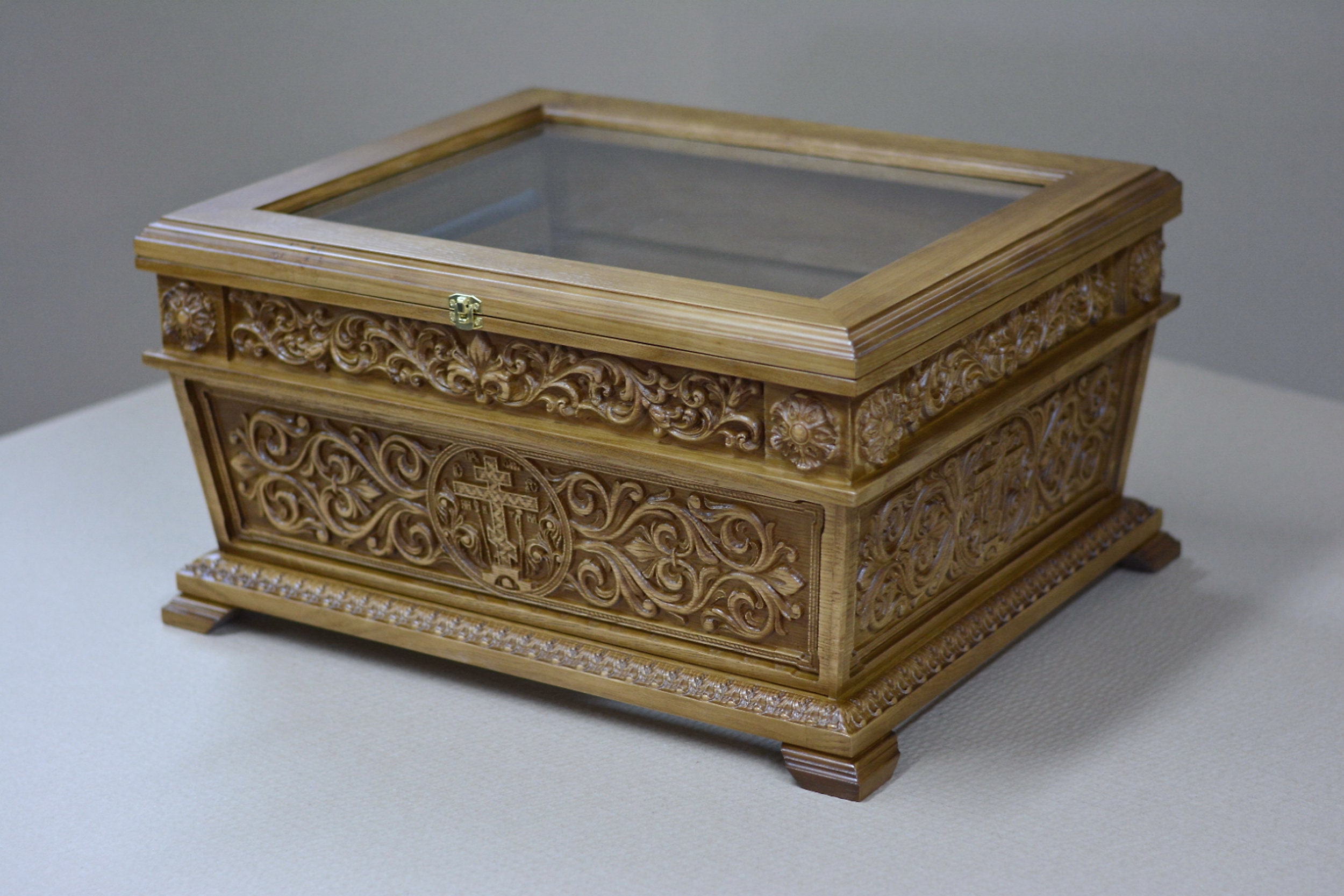 21 Orthodox Carved Wooden Reliquary Box Religious Etsy