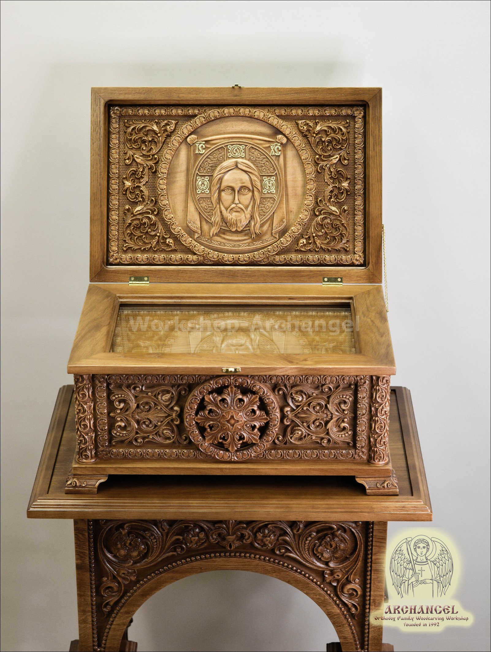 17.5 Orthodox Carved Wooden Reliquary Box Religious Etsy