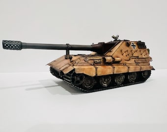 1:35スケール第二次世界大戦ドイツタイガーI戦車モデル、手作り静的