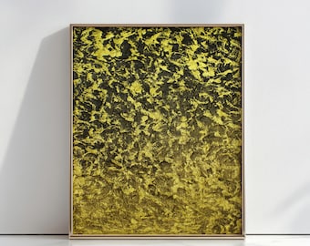 Large Gold and Black Abstract Painting Textured Abstract Art Gold Wall Art Original Canvas Decorative Art Colorful Home Decor Special Gift