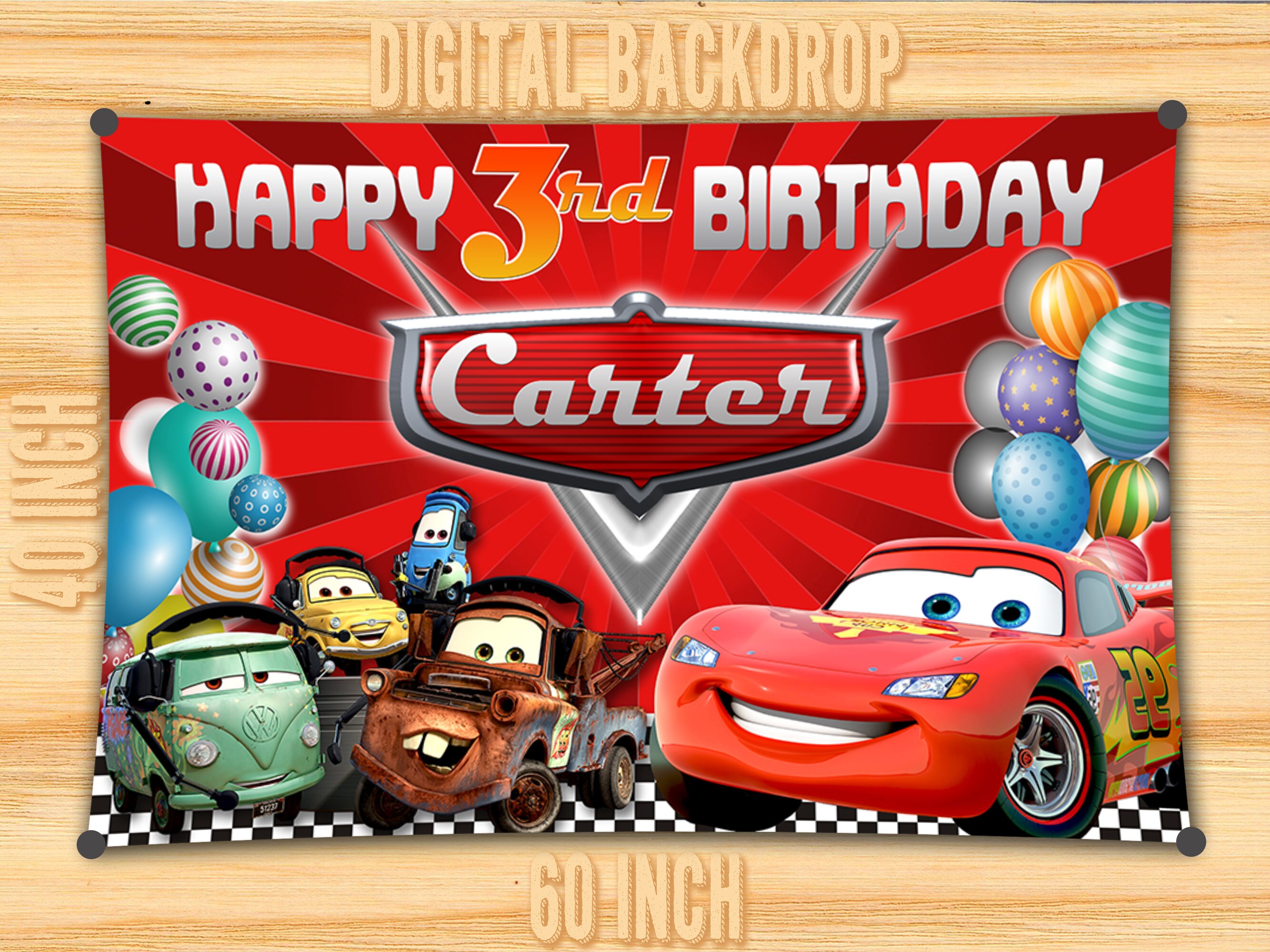 Background Cars Birthday Theme