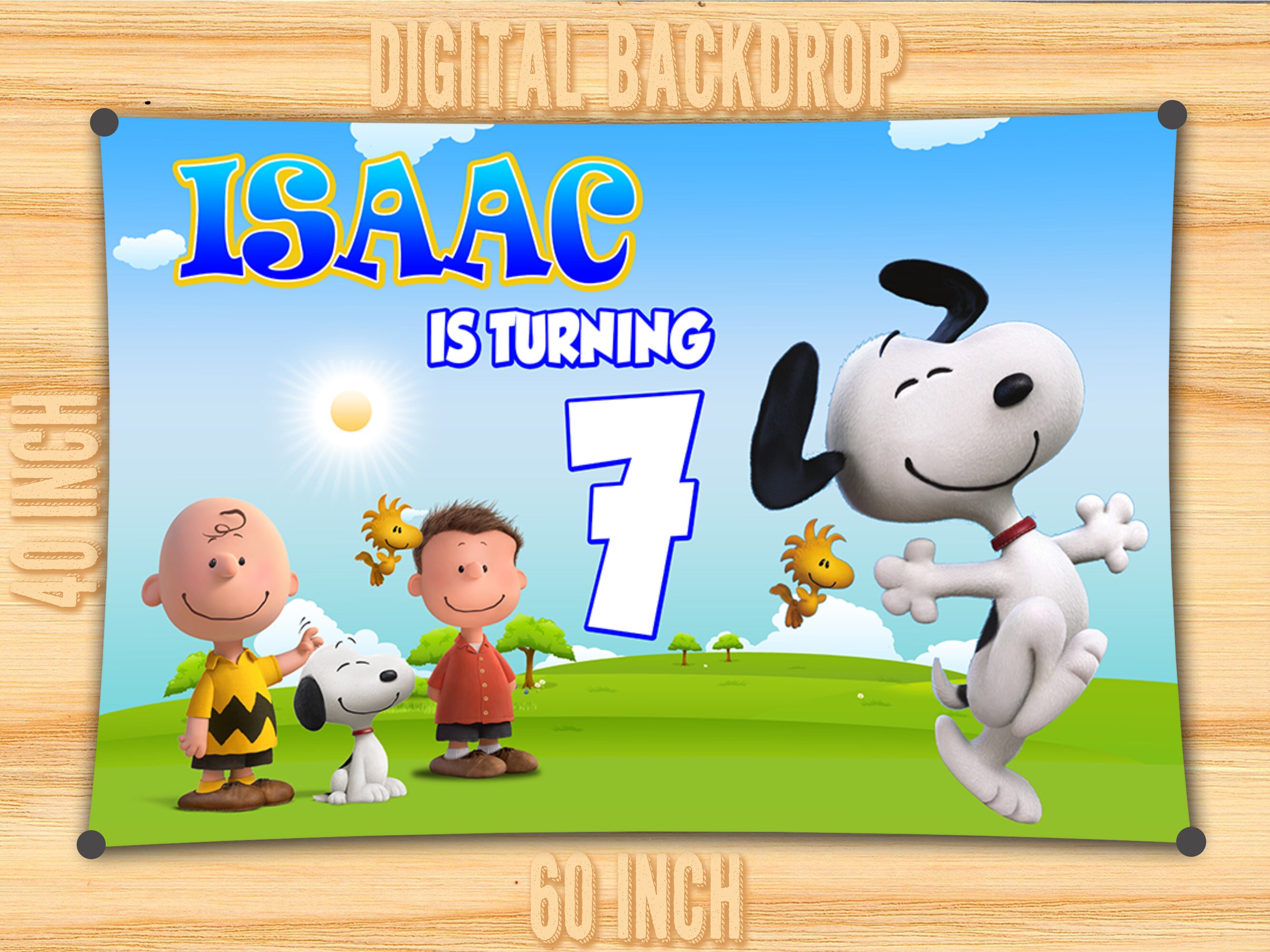 Snoopy Backdrop Snoopy Birthday Backdrop Digital File Only Etsy