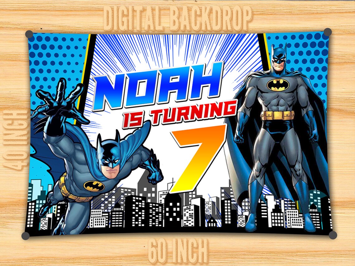 Batman Backdrop Batman Birthday Backdrop Digital File Only Etsy