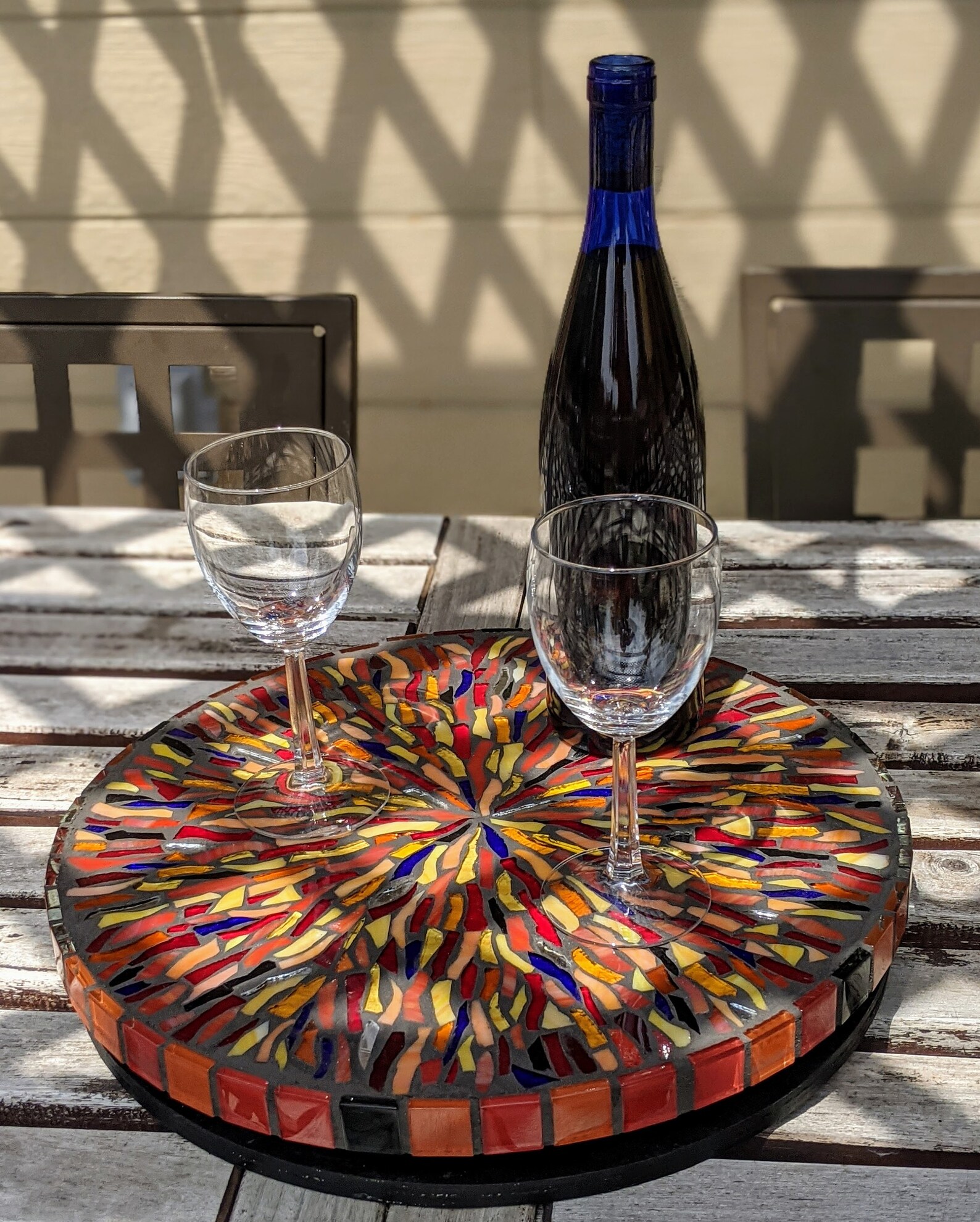 Sunburst Mosaic Lazy Susan Etsy