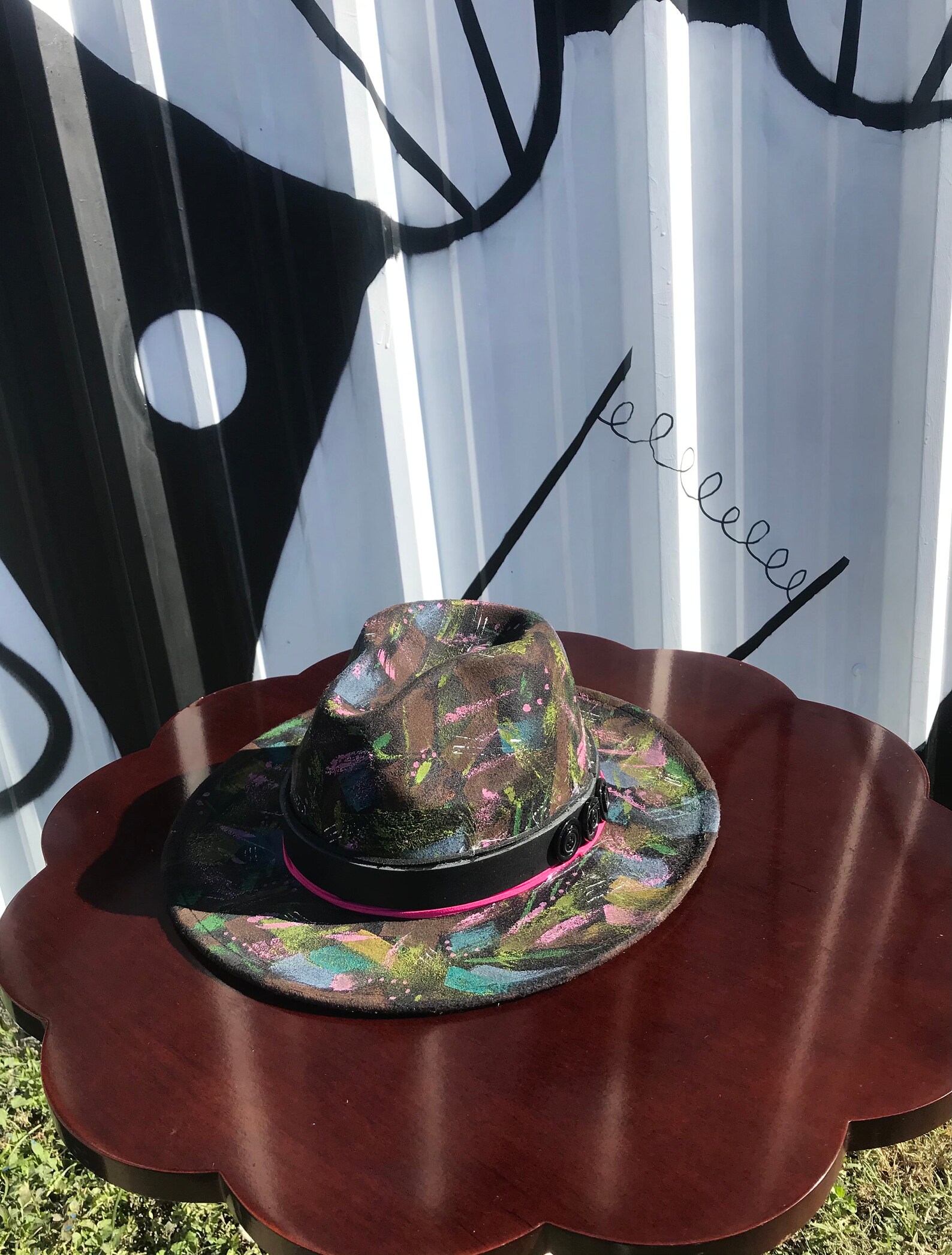 Custom intense color handpainted fedoras Etsy