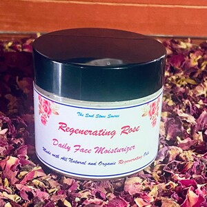 All Natural Anti Aging Daily Rose Face Moisturizer Cream Made with Organic Oils image 4