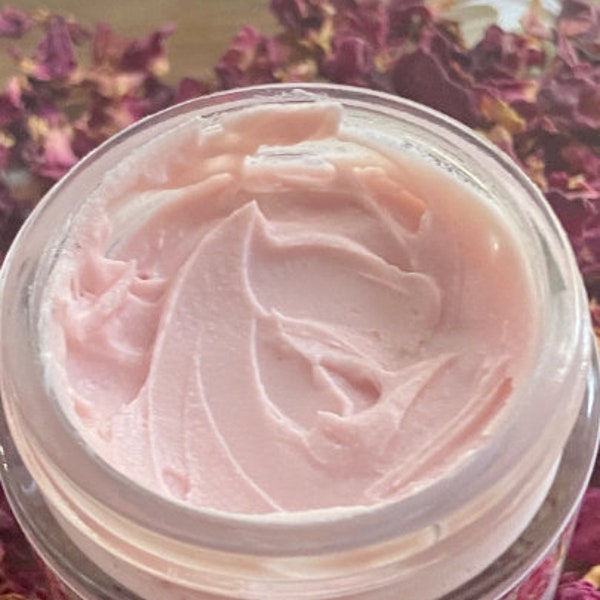 All Natural Anti Aging Daily Rose Face Moisturizer Cream Made with Organic Regenerating Oils High In Antioxidants and Anti Aging Properties