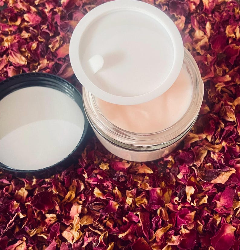 All Natural Anti Aging Daily Rose Face Moisturizer Cream Made with Organic Oils image 3