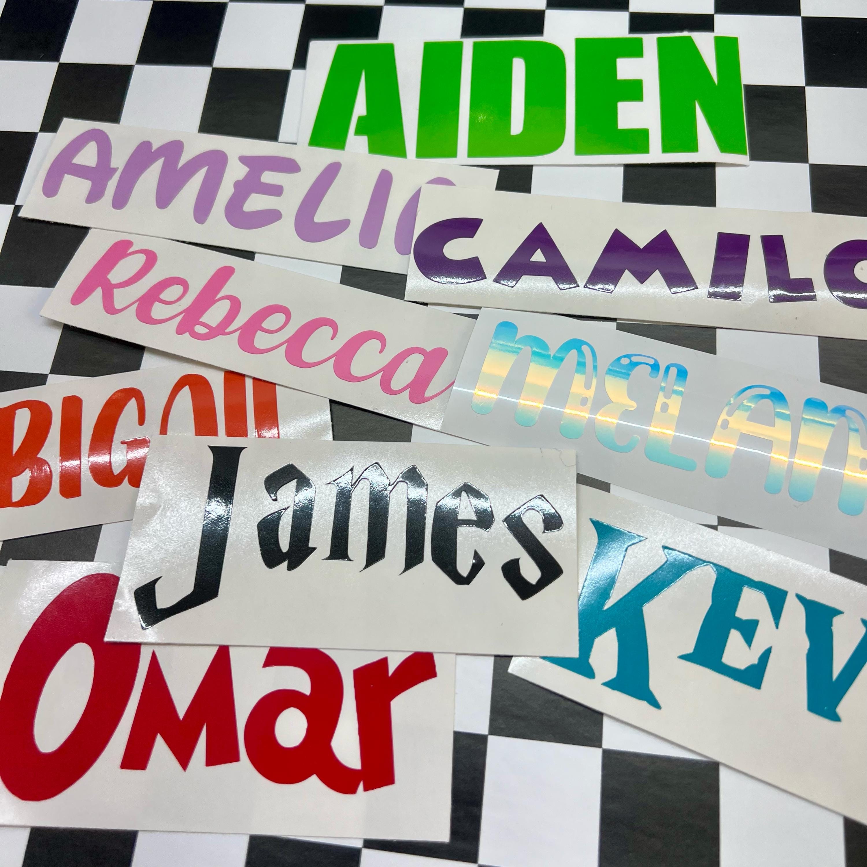 Personalized Name Decal | Back to School | Permanent Name Sticker ...