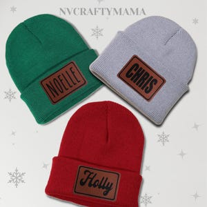 Personalized Printed Name Beanie | Unisex Hats with Name | Winter Beanie | I Kids Xmas Gift | Custom Baby Beanie | Slouchy Beanie for Kids