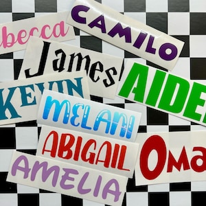 Personalized Name Decal | Back To School | Permanent Name Sticker | Water Bottle Sticker | Name Water Resistant Sticker | Lunch Box Name