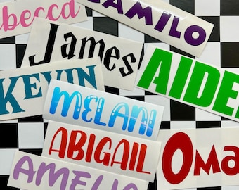 Personalized Name Decal | Back To School | Permanent Name Sticker | Water Bottle Sticker | Name Water Resistant Sticker | Lunch Box Name