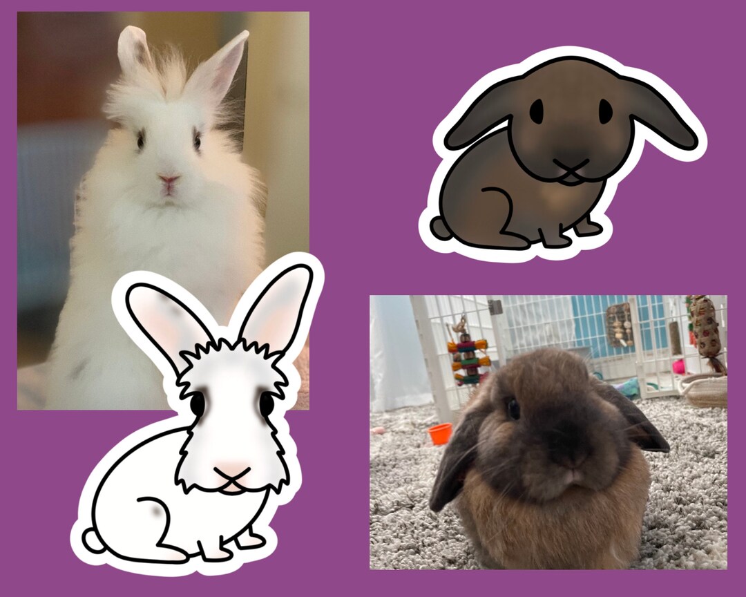 Custom Bunny Sticker, Bunny Gift, Rabbit Gift, Bunny Lover Custom Pet