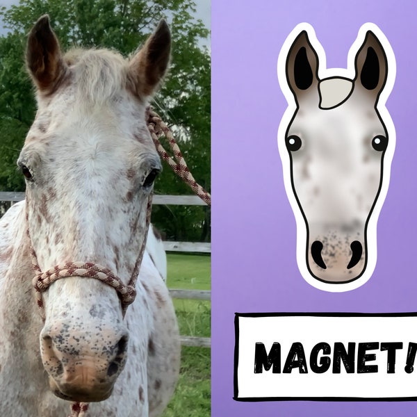 Custom Horse Head Magnet, Horse Gift, Horse Art, Gift for Horse Lover, Custom Horse Magnet, Horse Magnet, Equine Magnet, Custom Horse Gift