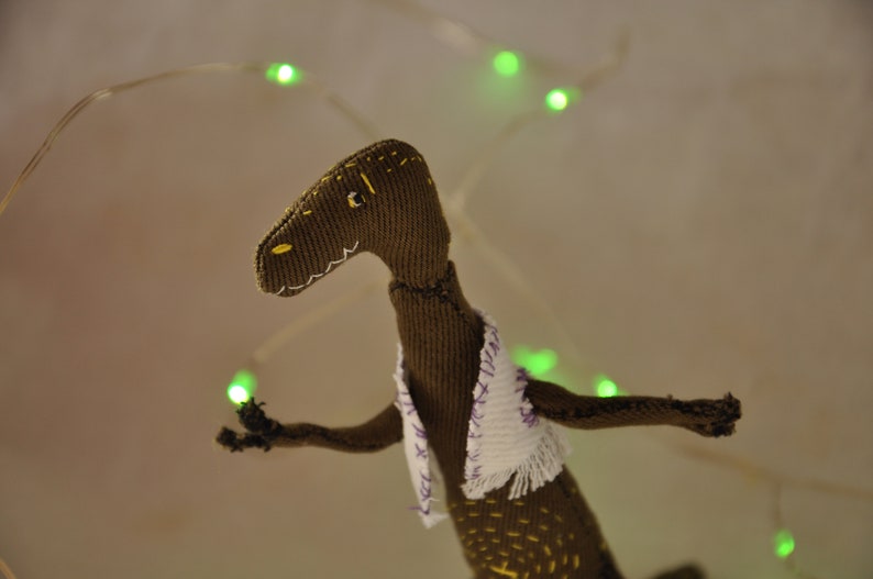 Lizard Plush Poseable Art Doll, Triton Miniature, Gecko Stuffed Animal, Tiny Figurines image 7