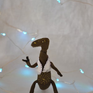 Lizard Plush Poseable Art Doll, Triton Miniature, Gecko Stuffed Animal, Tiny Figurines image 9