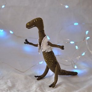 Lizard Plush Poseable Art Doll, Triton Miniature, Gecko Stuffed Animal, Tiny Figurines image 1