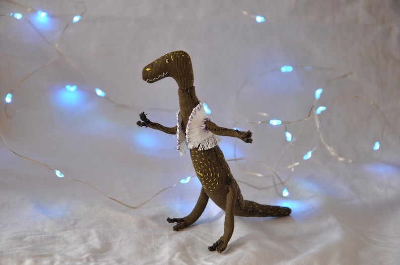 Lizard Plush Poseable Art Doll, Triton Miniature, Gecko Stuffed Animal, Tiny Figurines image 1