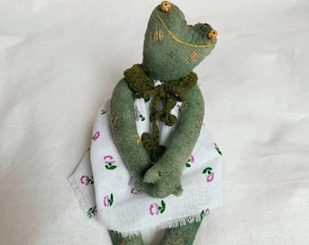 Handmade Frog Plush Author's Doll Plusie Cute Interior Toy