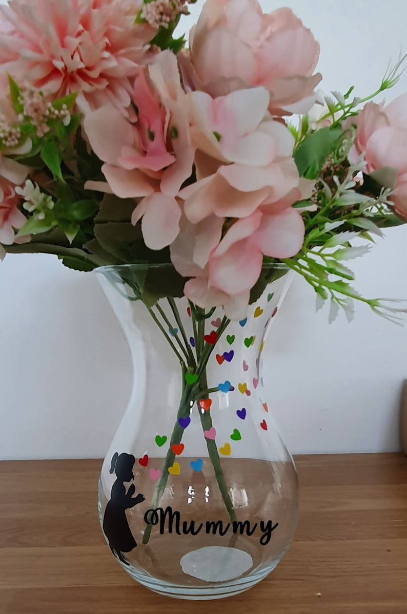 Personalised Engraved Crystal Glass Bud Vase Mum Grandma Nana Gift