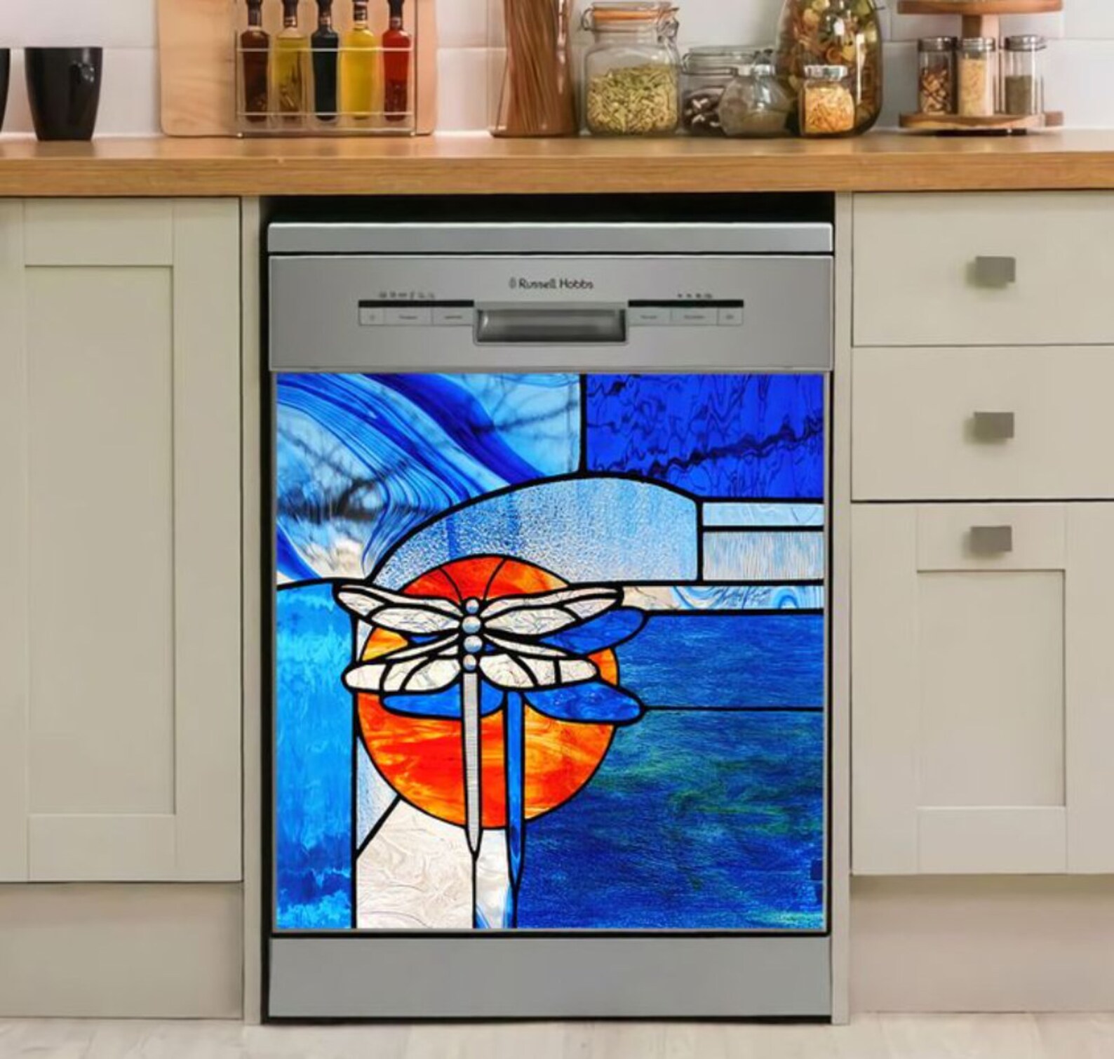 Dragonfly Decor Kitchen Dishwasher Cover Dishwasher Cover Etsy