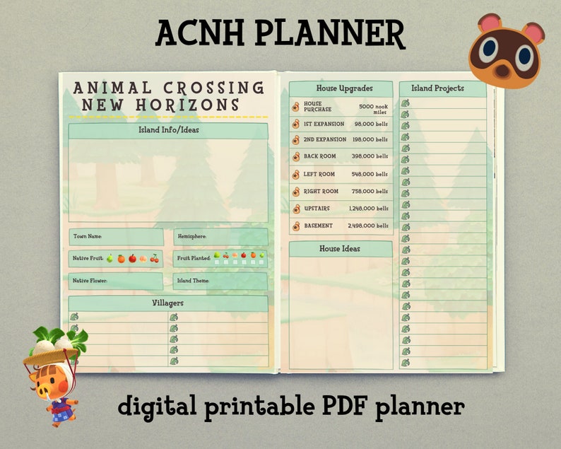 Animal Crossing New Horizons Complete Planner With Checklist PDF ...