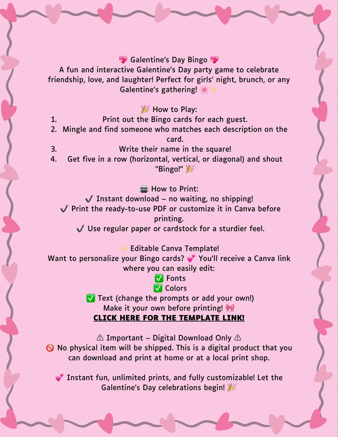 Printable Valentine’s Day Games | Galentine’s Party Games | Fun ...