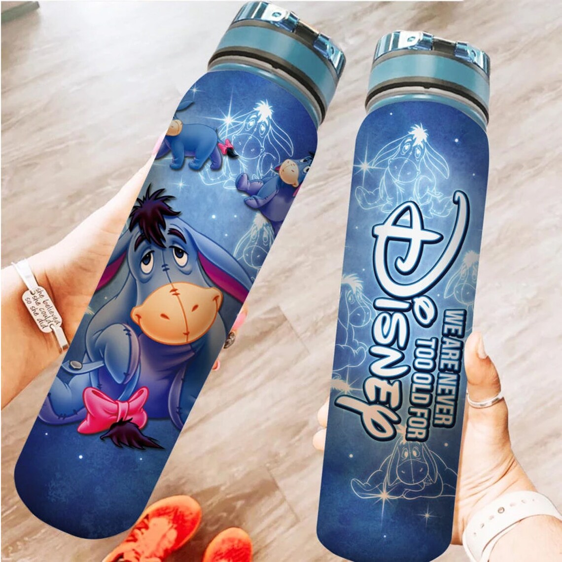 Disney Eeyore Tracker Water Bottle Disney Eeyore Stainless Etsy