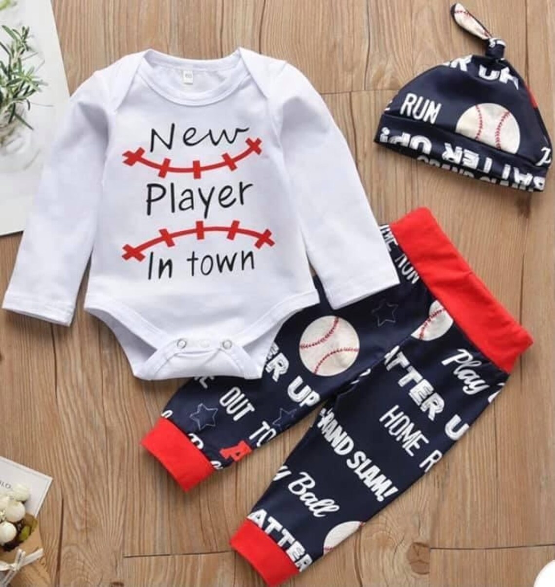 Baseball Baby Boy Set Etsy