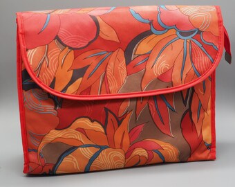 Vintage toiletry bag - wash bag red-orange 90s