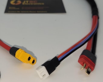 2s RC Lipo 24” Charger Lead XT60 to Deans Hi-Amp, Venom, Protek, Icharger, D300