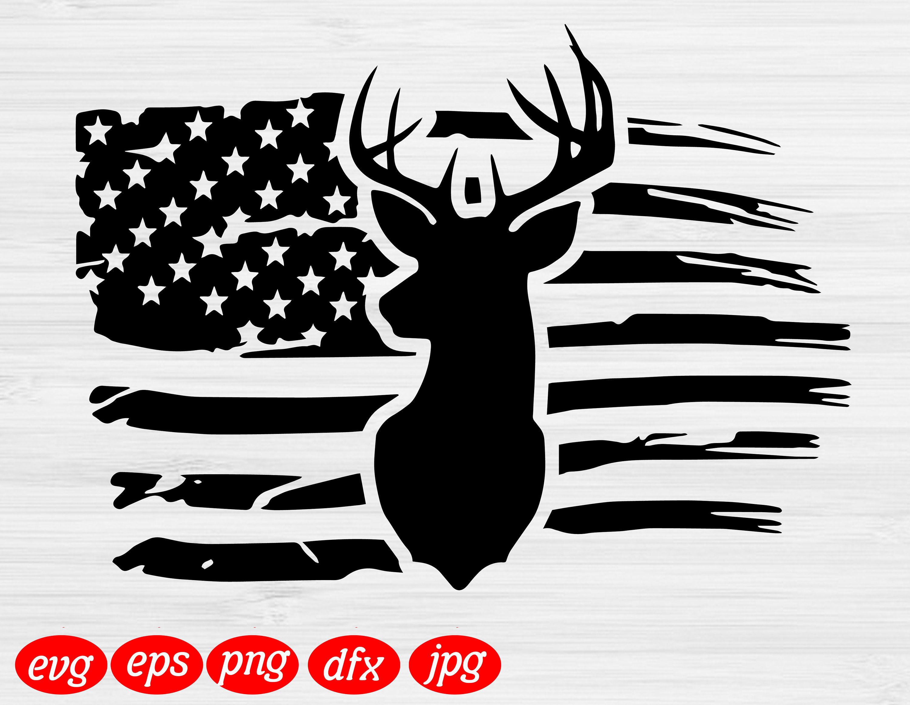 Deer Hunting American Flag SVG Deer Silhouette hunting svg | Etsy