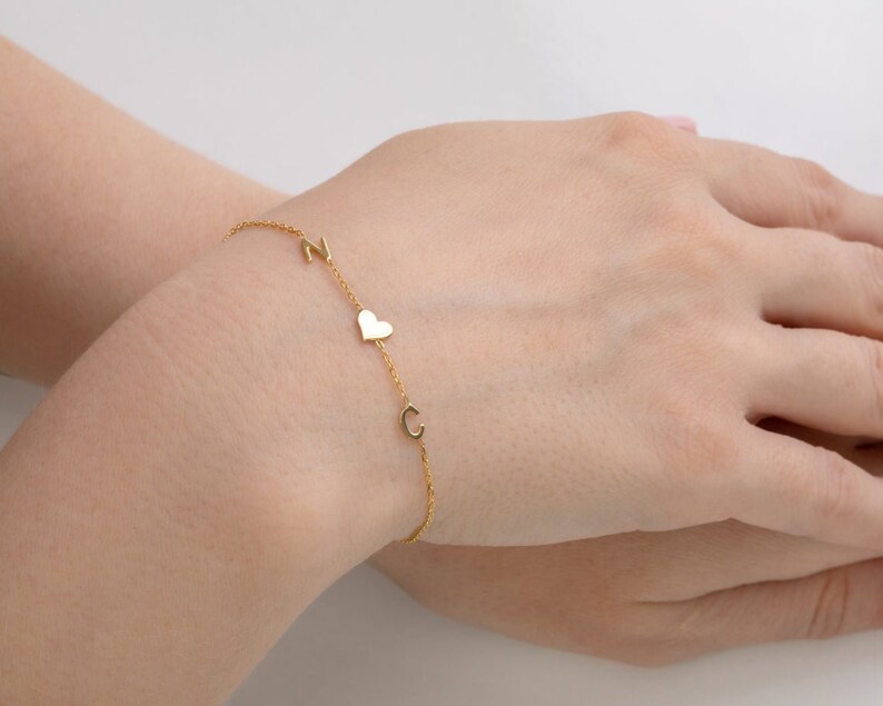 Personalized English Font Bracelet Customized Name Bracelet Custom Letter Bracelet Custom Initial Bracelet Christmas Gift -Xmas Gift