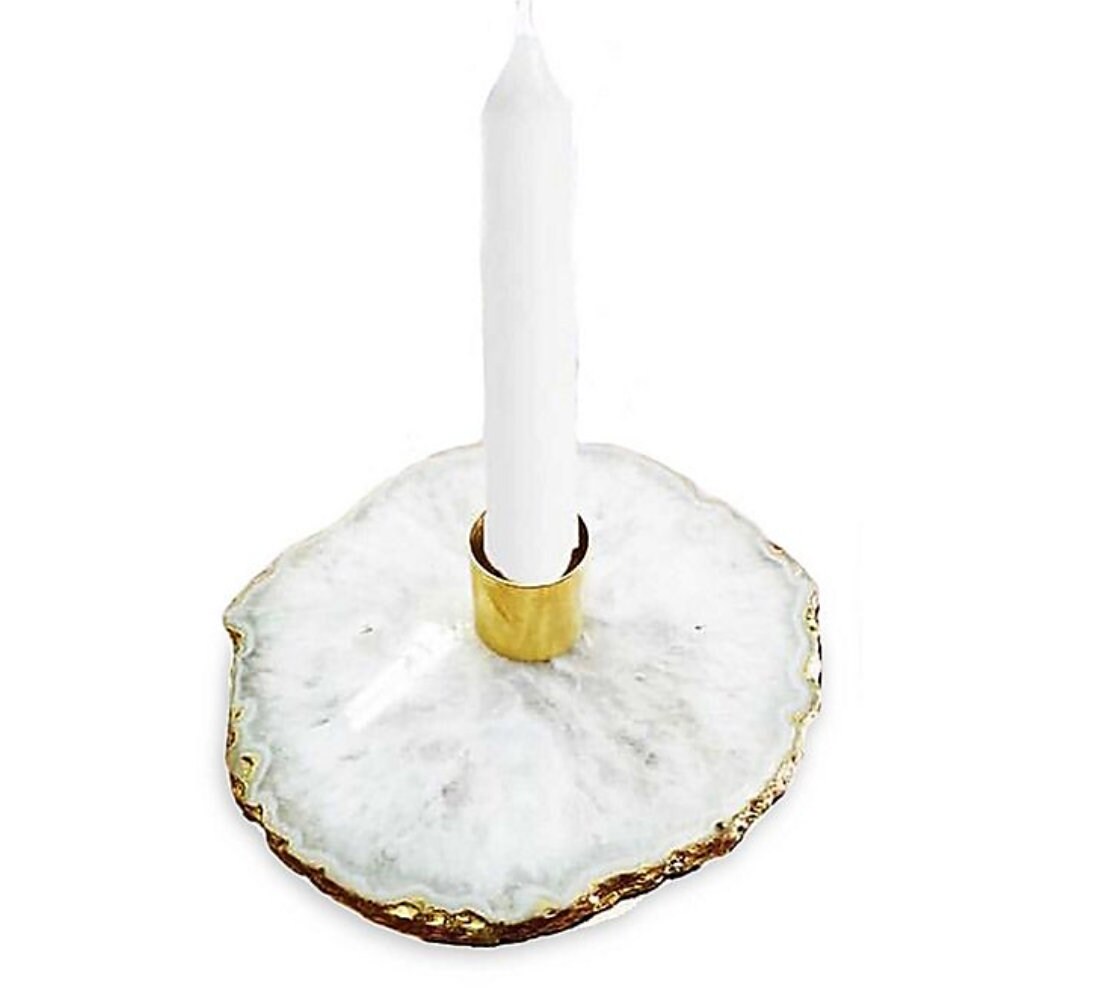 Agate Cande Holder Etsy