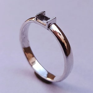4x6 to 10x12 mm Rectangle Bezel ring, Delicate design,Good for GemStone Setting, 925 Sterling Silver Ring, Blank Silver Bezel,Handmade Rings