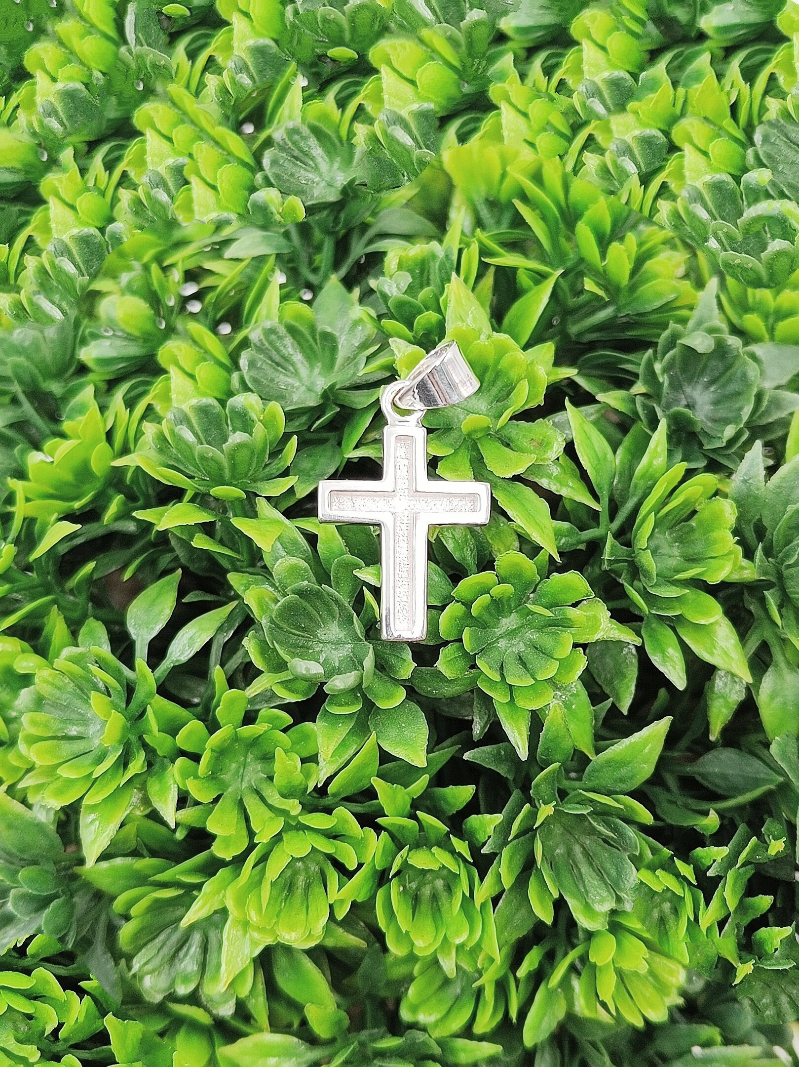 14x18mm Cross shape Blank Thick Bezel Pendant, 925 Sterling Silver Pendant. Good for Resin work.