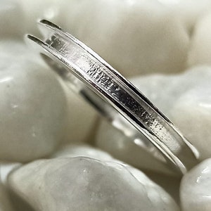 925 Sterling Silver 3 mm Wide Edge Ring, Good for Resin, inlay,Ashes work.