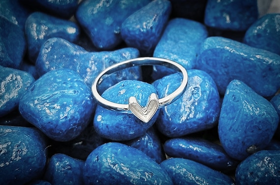 Anello A Forma Di Cuore In Argento Sterling: Gioielli Artigianali Fatti A Mano, Accenti Di Zirconia - Italia - Foto 8