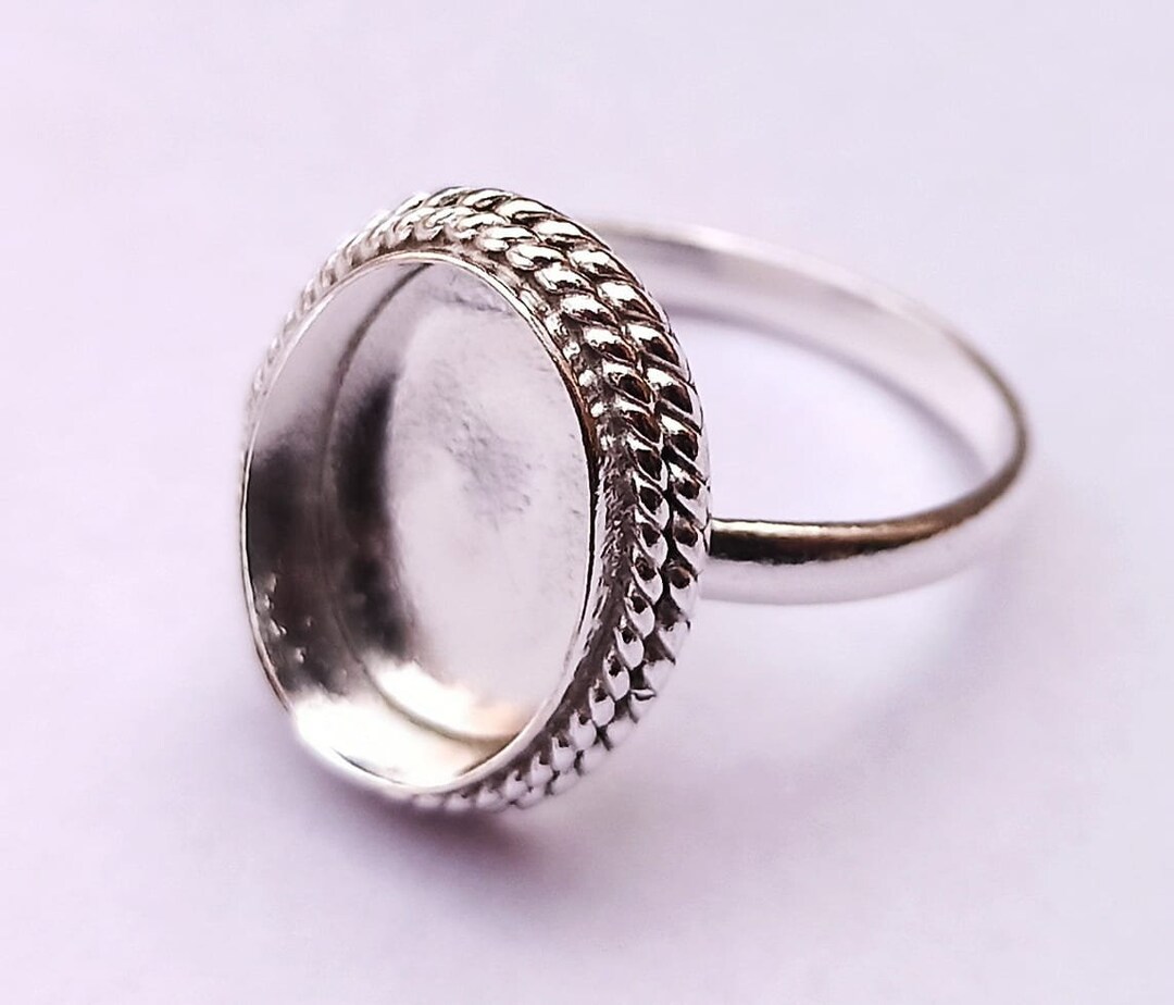 Wire Bezel Rings 4x6 to 21x14 Mm Oval 2mm Deep Double Twisted Wire Bezel Ring, for Resin ...