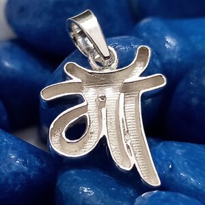 Mother Pendant in Hindi ( Indian ) Word. Blank Bezel Pendant, 925