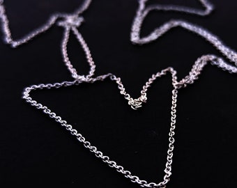 1 MM 925 Sterling Silver Trace Chain / 925 Silver / Simple Chain / Silver Chain / Thin Chain / Thin Trace / Trace Chain / Rolo Chain