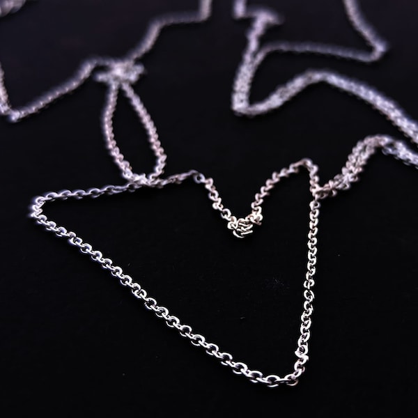 1 MM 925 Sterling Silver Trace Chain / 925 Silver / Simple Chain / Silver Chain / Thin Chain / Thin Trace / Trace Chain / Rolo Chain