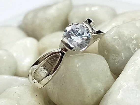 Anello Da Donna In Argento Sterling 925 Con Taglio Princess - Foto 4