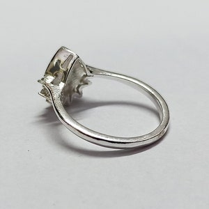 925 sterling silver 6 x 8 mm päronfärgad blank bezel med CZ-infattad ring, lämplig för harts- och askarbeten. Zirkon i valfri färg finns. bild 8