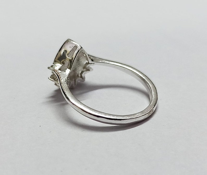925 sterling silver 6 x 8 mm päronfärgad blank bezel med CZ-infattad ring, lämplig för harts- och askarbeten. Zirkon i valfri färg finns. bild 8