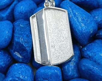 20x30mm Tag Pendant. 925 Sterling Silver, Good for Resin and ashes work.