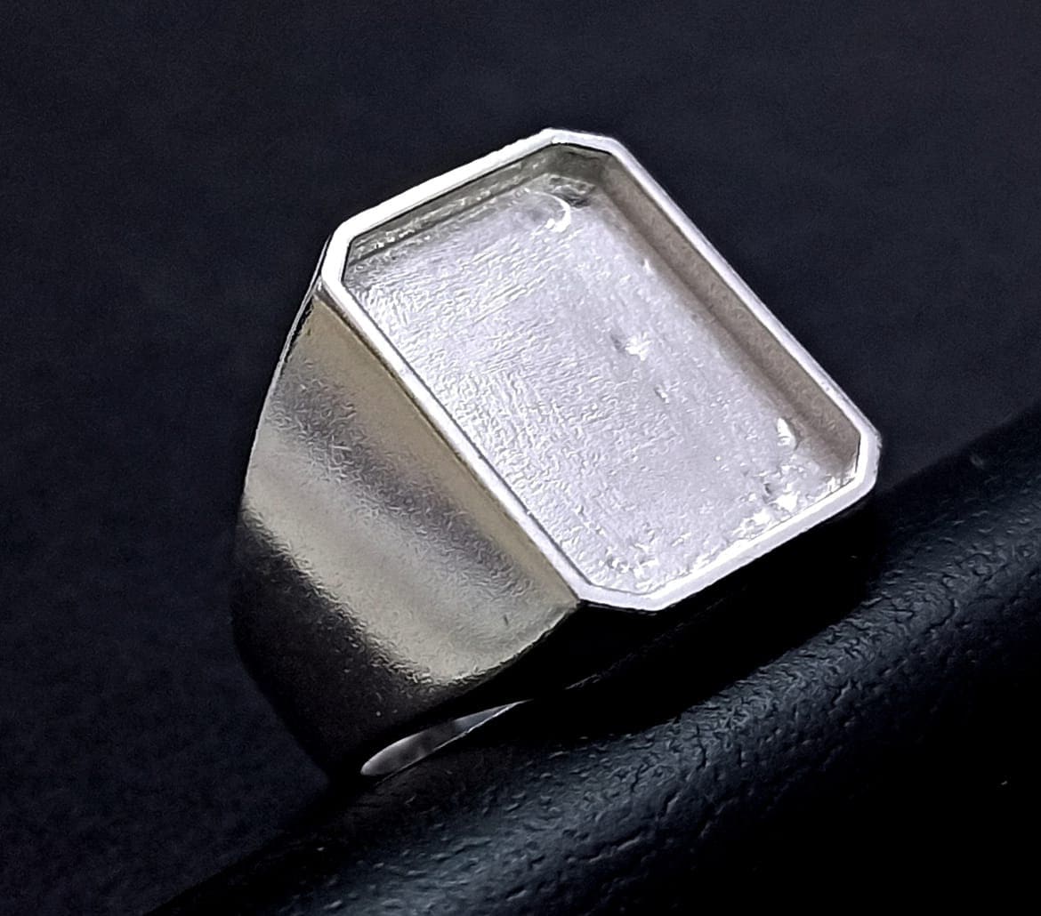 13x18 Mm Rectangle Shape Blank Bezel 925 Sterling Silver Ring