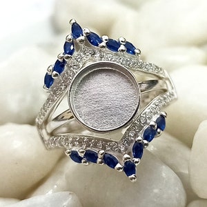 You Can Change Your Ring Everyday. 925 Silver Rings,Designer Set Rings,Good For Resin Work, Any Color Zircon Available.